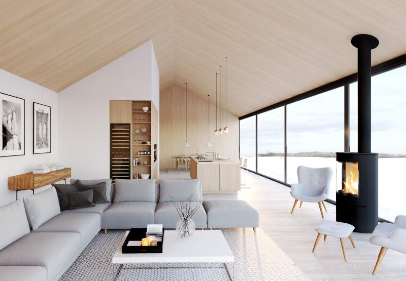Loft intérieur style New Nordic scandinave