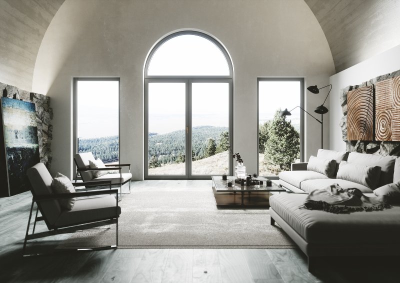 porte-fenetre-prismatic-gris-basalte-forme-arc-atypique