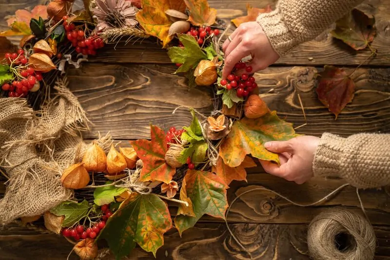 décoration-automne-couronne