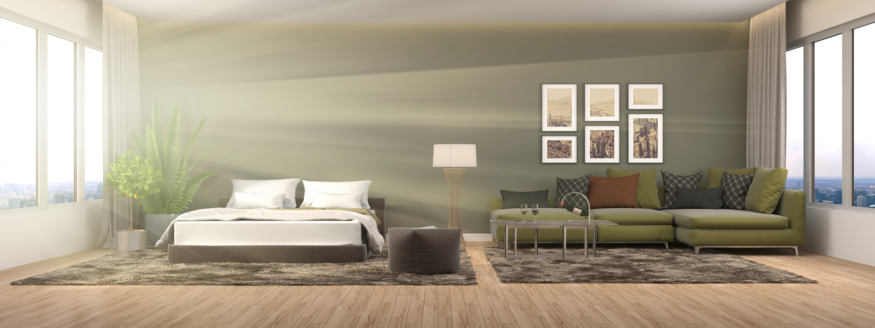 salon-mur-vert-fenetres-claires